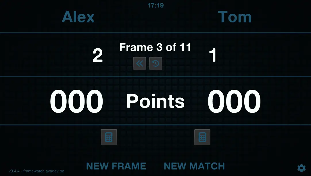 Screenshot of the app